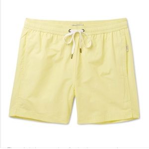 Onia Charles Mid-Length Cotton-Blend Swim Shorts - Men - Yellow Size M